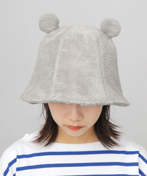 A.M.S.（エーエムエス）の「Chill Panda（チルパンダ） 肉厚パイル 耳付き チューリップハット型 サウナハット（ハット・レディース・マスタード/オフホワイト/ブラック/ライトブルー/グレー・FREE）」の16枚目の写真