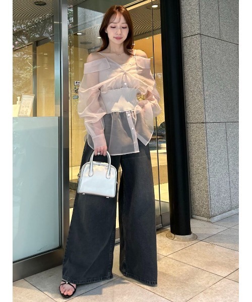 FRAY I.D（フレイアイディー）の「【00サイズあり】ワイドデニムパンツ（デニムパンツ・レディース・ブルー/その他/ブラック・0/1/00）」の7枚目の写真