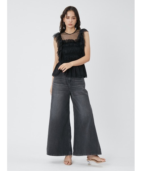 FRAY I.D（フレイアイディー）の「【00サイズあり】ワイドデニムパンツ（デニムパンツ・レディース・ブルー/その他/ブラック・0/1/00）」の18枚目の写真