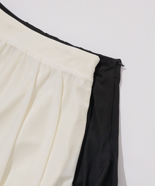 flower（フラワー）の「フローイングギャザースカート（スカート・レディース・アイボリー/ブラック・FREE）」の18枚目の写真