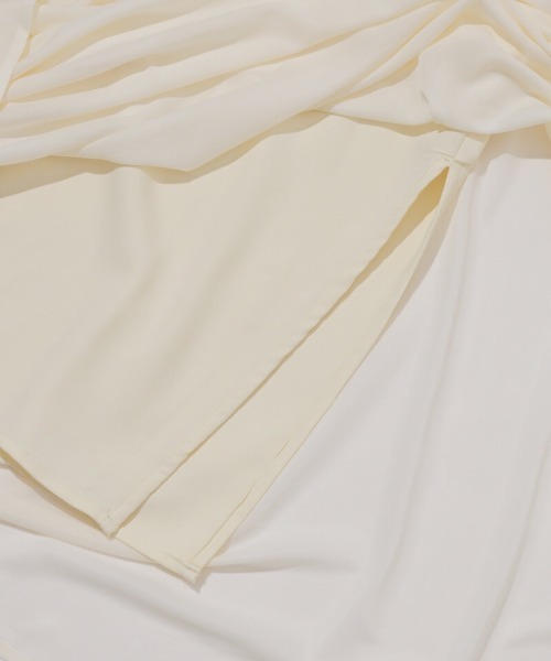 flower（フラワー）の「フローイングギャザースカート（スカート・レディース・アイボリー/ブラック・FREE）」の12枚目の写真