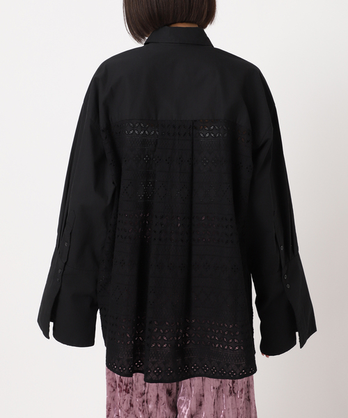 CITYSHOP（シティーショップ）の「COTTON LACE DOCKING シャツ（シャツ 