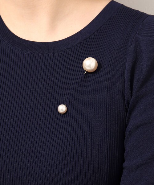 NOLLEY’S Sophi（ノーリーズソフィ）の「パール×パールピン（ブローチ/コサージュ・レディース・オフホワイト・FREE）」の5枚目の写真