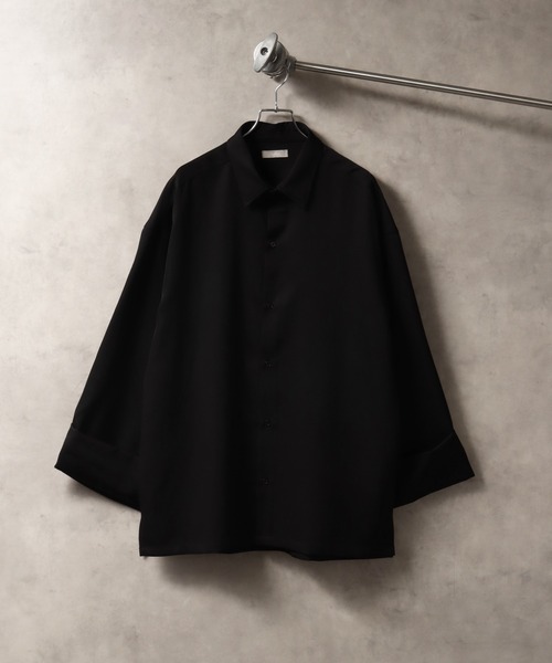 美品✨ワイズ　 ブラウス　チェック　ウール オーバーサイズ　ドレープ welise/ウェライズ】【ヘビーウェイト】リッチドレープスムース