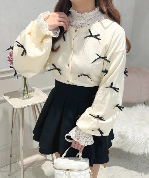 セール】リボンニットカーディガン【ZOZOTOWN限定アイテム