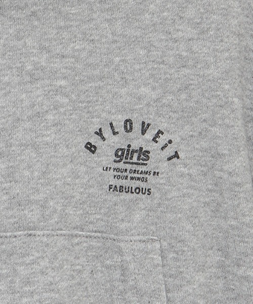 by LOVEiT（バイラビット）の「クロップドフーディパーカー（パーカー・キッズ・オフホワイト/ピンク/グレー/ブラック・120cm/160cm/150cm/140cm/130cm）」の11枚目の写真