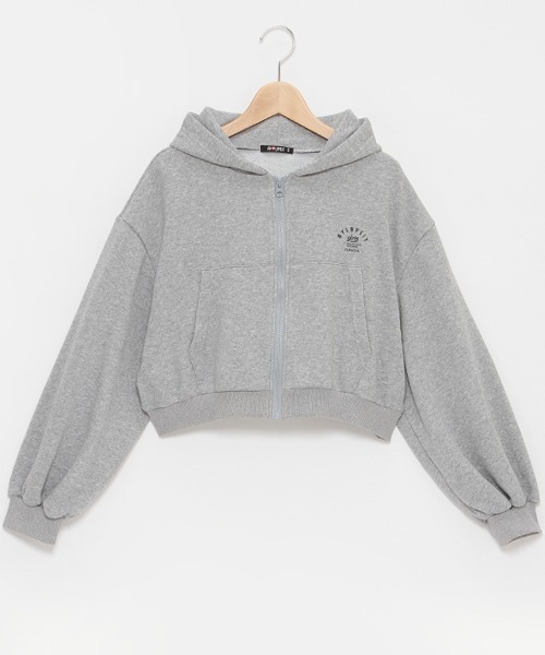 by LOVEiT（バイラビット）の「クロップドフーディパーカー（パーカー・キッズ・オフホワイト/ピンク/グレー/ブラック・120cm/160cm/150cm/140cm/130cm）」の17枚目の写真