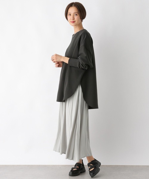 LEPSIM(レプシィム)の「袖リブラウンドチュニック 989896(Tシャツ/カットソー・レディース・ブラック/アイボリー/ブルー/グレー・FREE)」の10枚目の写真