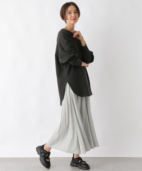 LEPSIM(レプシィム)の「袖リブラウンドチュニック 989896(Tシャツ/カットソー・レディース・ブラック/アイボリー/ブルー/グレー・FREE)」の11枚目の写真