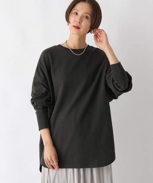 LEPSIM(レプシィム)の「袖リブラウンドチュニック 989896(Tシャツ/カットソー・レディース・ブラック/アイボリー/ブルー/グレー・FREE)」の14枚目の写真