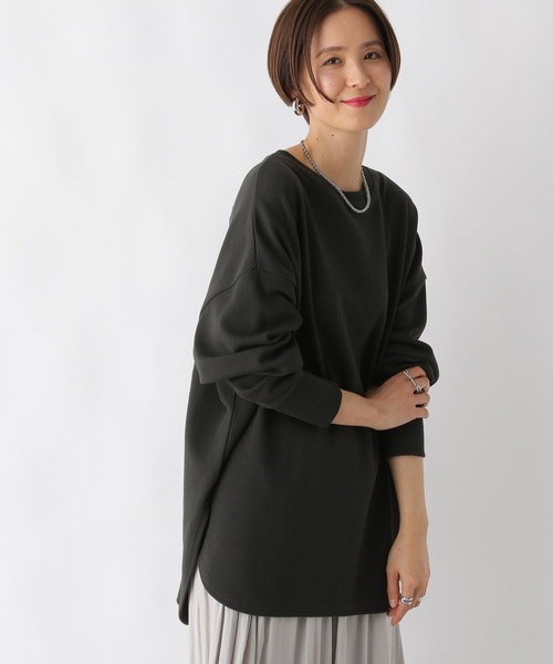 LEPSIM(レプシィム)の「袖リブラウンドチュニック 989896(Tシャツ/カットソー・レディース・ブラック/アイボリー/ブルー/グレー・FREE)」の15枚目の写真