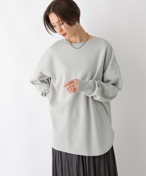 LEPSIM(レプシィム)の「袖リブラウンドチュニック 989896(Tシャツ/カットソー・レディース・ブラック/アイボリー/ブルー/グレー・FREE)」の20枚目の写真