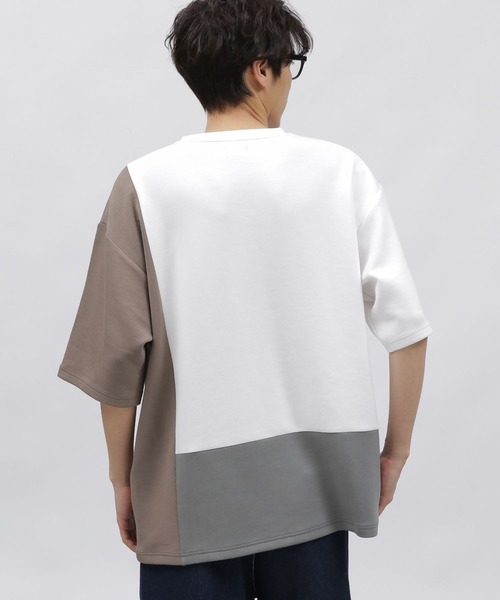 LAKOLE（ラコレ）の「ダンボール切替半袖T / 976905（Tシャツ/カットソー・メンズ・ブルー/チャコールグレー/グレー/ブラック/ホワイト・MEDIUM/X-LARGE/LARGE）」の20枚目の写真