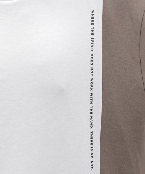 LAKOLE（ラコレ）の「ダンボール切替半袖T / 976905（Tシャツ/カットソー・メンズ・ブルー/チャコールグレー/グレー/ブラック/ホワイト・MEDIUM/X-LARGE/LARGE）」の8枚目の写真