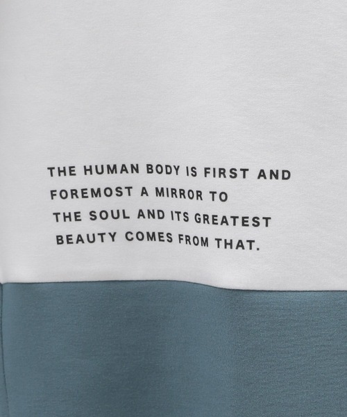 LAKOLE（ラコレ）の「ダンボール切替半袖T / 976905（Tシャツ/カットソー・メンズ・ブルー/チャコールグレー/グレー/ブラック/ホワイト・MEDIUM/X-LARGE/LARGE）」の6枚目の写真