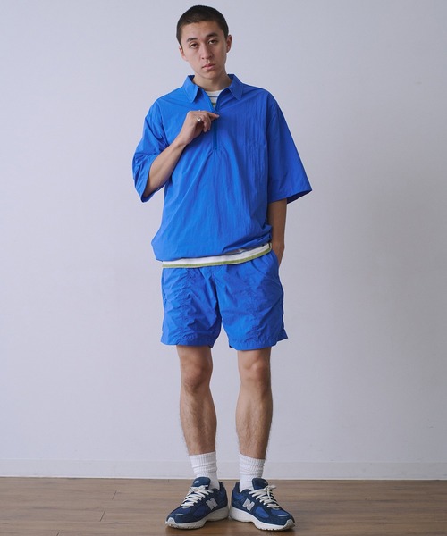 Universal Style Wear(ユニバーサルスタイルウェア)の「Universal Style Wear ハーフジップ アノラックシャツ(その他トップス・メンズ・パープル/グリーン/ブラック/ブルー・MEDIUM/LARGE/X-LARGE)」の9枚目の写真