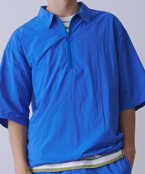 Universal Style Wear(ユニバーサルスタイルウェア)の「Universal Style Wear ハーフジップ アノラックシャツ(その他トップス・メンズ・パープル/グリーン/ブラック/ブルー・MEDIUM/LARGE/X-LARGE)」の10枚目の写真