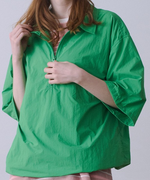 Universal Style Wear(ユニバーサルスタイルウェア)の「Universal Style Wear ハーフジップ アノラックシャツ(その他トップス・メンズ・パープル/グリーン/ブラック/ブルー・MEDIUM/LARGE/X-LARGE)」の6枚目の写真