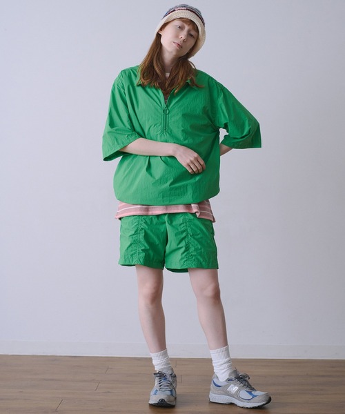 Universal Style Wear(ユニバーサルスタイルウェア)の「Universal Style Wear ハーフジップ アノラックシャツ(その他トップス・メンズ・パープル/グリーン/ブラック/ブルー・MEDIUM/LARGE/X-LARGE)」の5枚目の写真