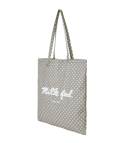 MILKFED.(ミルクフェド)の「ICING LOGO POLKA DOT FLAT TOTE(トートバッグ・レディース・ブラック/ライトブルー/グレー・ONE SIZE)」の13枚目の写真