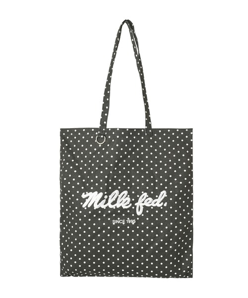 MILKFED.(ミルクフェド)の「ICING LOGO POLKA DOT FLAT TOTE(トートバッグ・レディース・ブラック/ライトブルー/グレー・ONE SIZE)」の5枚目の写真