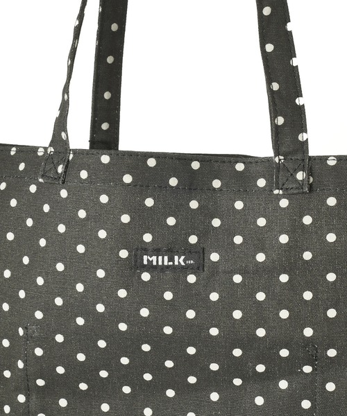MILKFED.(ミルクフェド)の「ICING LOGO POLKA DOT FLAT TOTE(トートバッグ・レディース・ブラック/ライトブルー/グレー・ONE SIZE)」の9枚目の写真