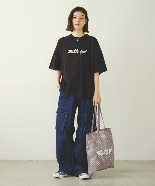 MILKFED.(ミルクフェド)の「ICING LOGO POLKA DOT FLAT TOTE(トートバッグ・レディース・ブラック/ライトブルー/グレー・ONE SIZE)」の18枚目の写真