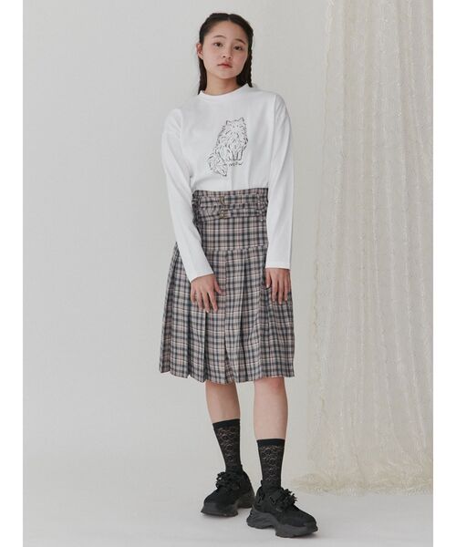 merry jenny（メリージェニー）の「ふわふわねこロンTee（Tシャツ/カットソー・レディース・オフホワイト/ブルー/ブラック・FREE）」の7枚目の写真