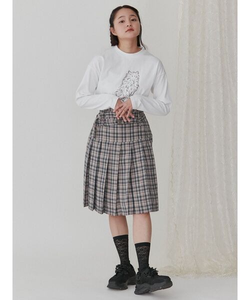 merry jenny（メリージェニー）の「ふわふわねこロンTee（Tシャツ/カットソー・レディース・オフホワイト/ブルー/ブラック・FREE）」の8枚目の写真