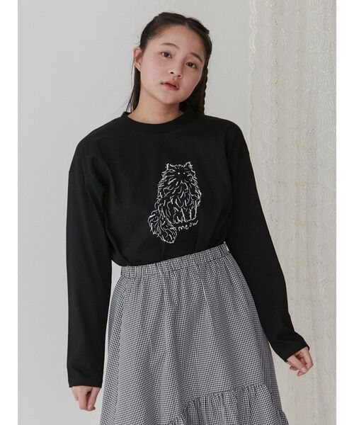 merry jenny（メリージェニー）の「ふわふわねこロンTee（Tシャツ/カットソー・レディース・オフホワイト/ブルー/ブラック・FREE）」の17枚目の写真