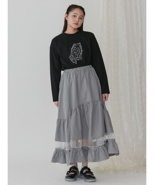 merry jenny（メリージェニー）の「ふわふわねこロンTee（Tシャツ/カットソー・レディース・オフホワイト/ブルー/ブラック・FREE）」の18枚目の写真