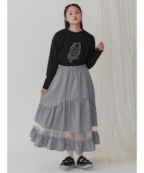 merry jenny（メリージェニー）の「ふわふわねこロンTee（Tシャツ/カットソー・レディース・オフホワイト/ブルー/ブラック・FREE）」の19枚目の写真