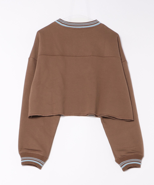 ROXY(ロキシー)の「LOOK UP PULLOVER/ロキシープルオーバーショート丈スウェット(スウェット・レディース・ネイビー/ブラウン/グレー・MEDIUM/LARGE/SMALL)」の4枚目の写真