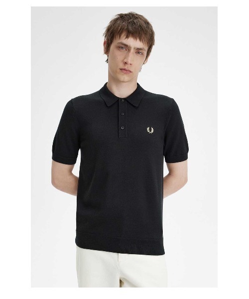 fred perry Paper Knitted Shirt ポロシャツ FRED PERRY（フレッドペリー）の「Ribbed Knitted Shirt（ポロシャツ