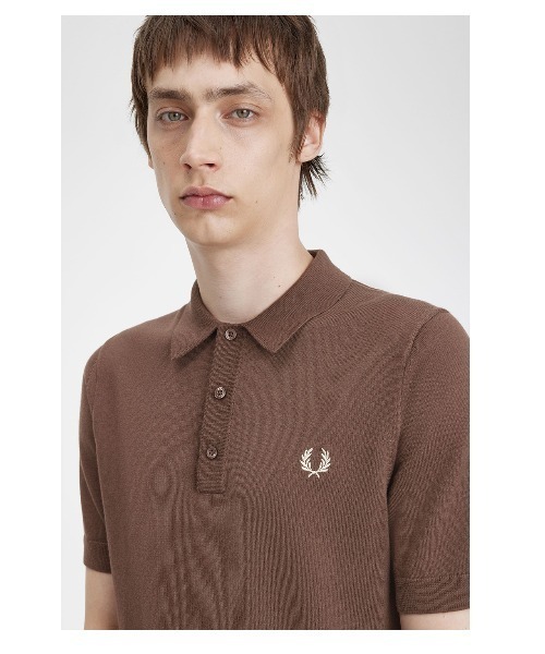 k*o様 フレッドペリー FRED PERRY ポロシャツ ブラウン FRED PERRY（フレッドペリー）の「Classic Knitted Shirt（ポロシャツ