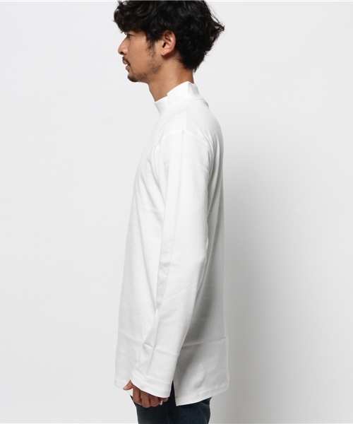 WEGO(ウィゴー)の「WEGO/スムースハイネックロングTシャツ(Tシャツ/カットソー・メンズ・ホワイト/ホワイト系その他/ブラック・LARGE/MEDIUM)」の9枚目の写真