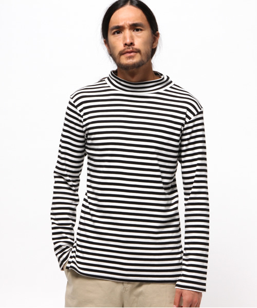 WEGO(ウィゴー)の「WEGO/スムースハイネックロングTシャツ(Tシャツ/カットソー・メンズ・ホワイト/ホワイト系その他/ブラック・LARGE/MEDIUM)」の12枚目の写真