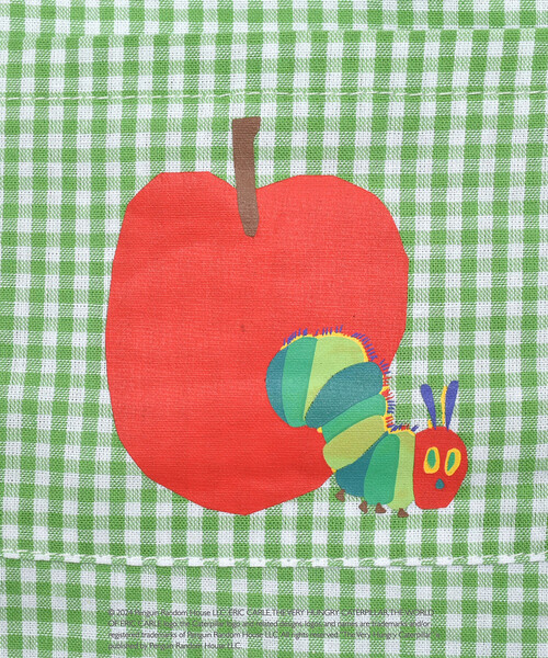 SLAP SLIP BABY(スラップスリップベビー)の「【絵本コラボ-はらぺこあおむし-】フロントポケット付サロペット+あおむしフェイス帽子セットベビー(70~80cm)(ロンパース・キッズ・グリーン/ブルー・70cm/80cm)」の14枚目の写真