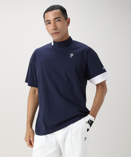 【セール】PUMA プーマ メンズ ゴルフ P ストレッチ CB リラックス モックネック 半袖 シャツ(Tシャツ/カットソー)|PUMA(プーマ)