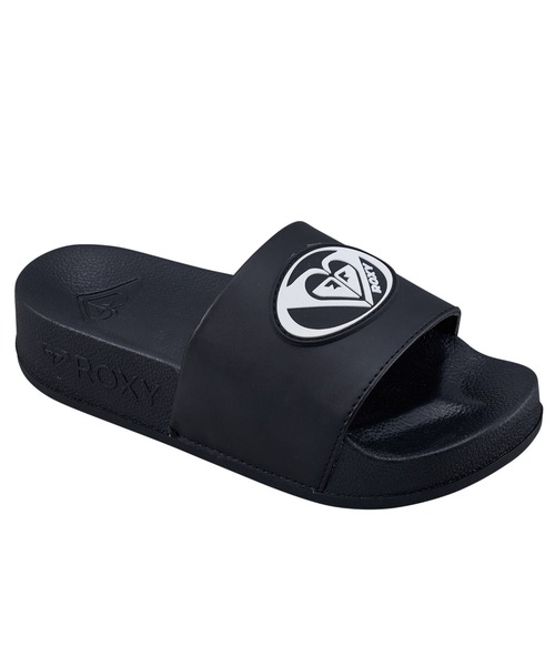 ROXY(ロキシー)の「SLIPPY PLATFORM/ロキシー厚底スライドサンダル(サンダル・レディース・ブラック/ホワイト・SMALL/MEDIUM/LARGE)」の2枚目の写真