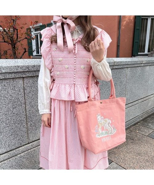 PINK HOUSE（ピンクハウス）の「スモッキング刺繍使いギンガム