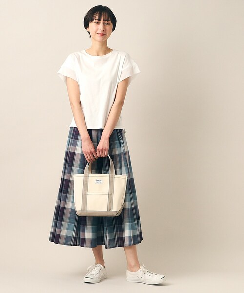 Dessin(デッサン)の「◆ORCIVAL(オーシバル)キャンバストート(トートバッグ・レディース・ライトグレー/ベージュ/チャコール/アイボリー系4/アイボリー系5・00)」の12枚目の写真