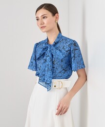 ANAYI（アナイ）の「ラインフラワープリントボウタイ ブラウス（シャツ