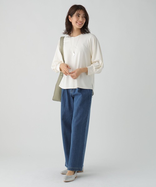 Elura(エルーラ)の「ドレスアップラグランプルオーバー(Tシャツ/カットソー・レディース・ネイビー/ホワイト・LARGE/MEDIUM)」の7枚目の写真