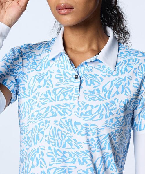 UNDER ARMOUR（アンダーアーマー）の「UAアイソチル ワードマーク ポロ（ゴルフ/レディース）（ポロシャツ・レディース・ブルー系・S/M/L/XL）」の5枚目の写真