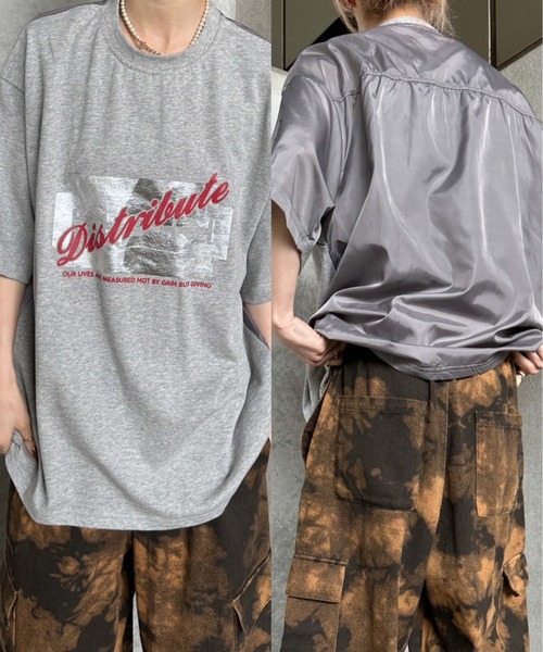 ドッキングダメージTシャツ シャカシャカドッキングTシャツ（Tシャツ/カットソー）｜sedacle