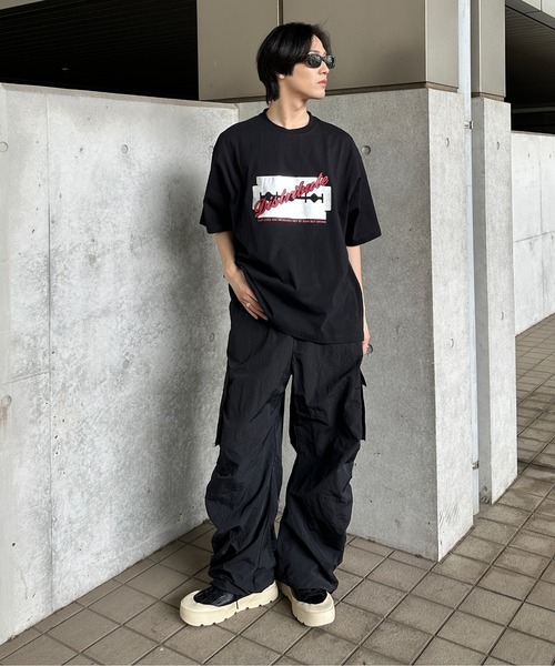 sedacle(セダクル)の「シャカシャカドッキングTシャツ(Tシャツ/カットソー・メンズ・グレー/ブラック・SMALL/MEDIUM/LARGE)」の11枚目の写真