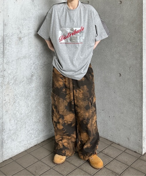 sedacle(セダクル)の「シャカシャカドッキングTシャツ(Tシャツ/カットソー・メンズ・グレー/ブラック・SMALL/MEDIUM/LARGE)」の6枚目の写真