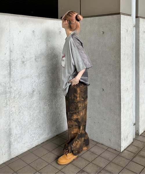sedacle(セダクル)の「シャカシャカドッキングTシャツ(Tシャツ/カットソー・メンズ・グレー/ブラック・SMALL/MEDIUM/LARGE)」の4枚目の写真