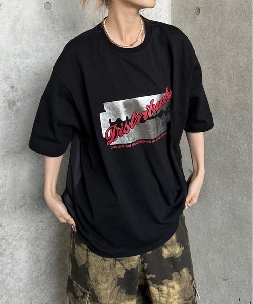 sedacle(セダクル)の「シャカシャカドッキングTシャツ(Tシャツ/カットソー・メンズ・グレー/ブラック・SMALL/MEDIUM/LARGE)」の21枚目の写真